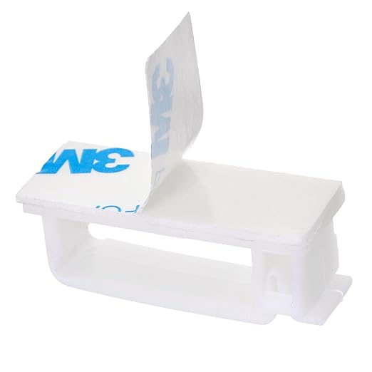 50Pcs Self Adhesive Cable Management Clips, Cable Organizers Wire Clips Cord Holder for PC Laptop Ethernet Cable Desktop Home Office (1.78’’ x 0.75’’ x 0.28’’, White)