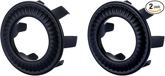 2 Pack Sink Overflow Ring, WOWOW Brass Sink Trim Overflow Cover Hole Insert Cap, Vanity Sink Trim Rings for Bathroom Kitchen Basin (Matte Black)