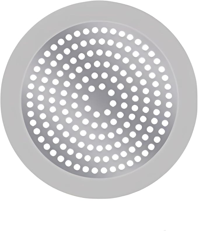 Shower Drain Hair Catcher 3.5 inch Small, Bathroom Sink Hair Stopper Sink Drain Cover Fliter Weighted Stainless and Silicone Shield (3.5 in)