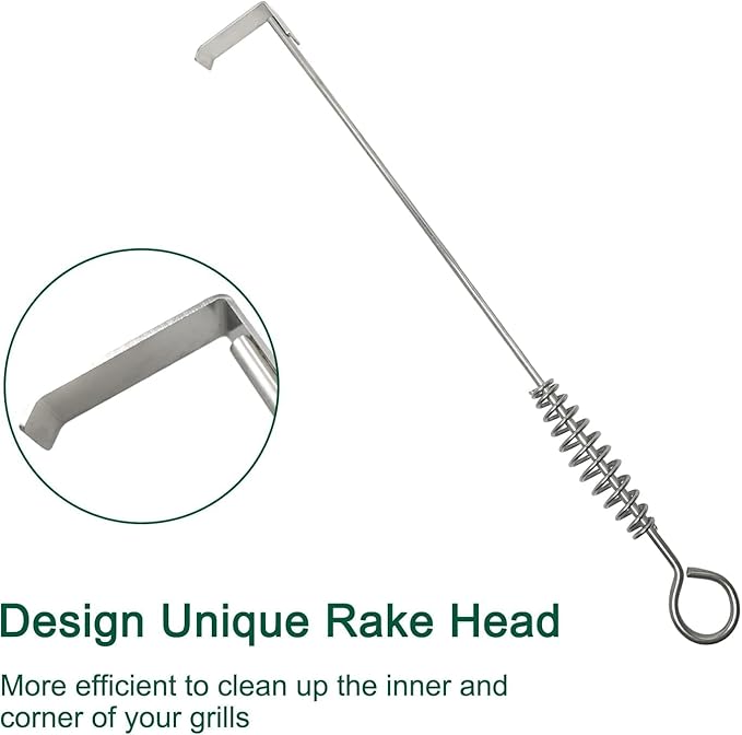 22-inch Grill Oven Ash Cleaning Tool, Suitable for Big Green Egg, Kamado Joe, and Other Charcoal Grills, Corner Cleaning Accessory