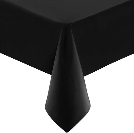 Utopia Kitchen Rectangle Table Cloth 1 Pack(60x102 Inches, Black), Tablecloth Machine Washable, Polyester Table Cover for Dining, Buffet Parties, Picnics, Events, Weddings and Restaurants