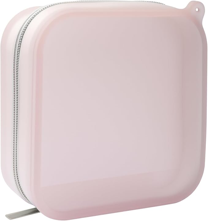 Small Clear Silicone Pouch, Mini Makeup Travel Bag Cute Make up Pouch for Purse Portable Cosmetic Case Clear Toiletry Bag for Women Coin Purse Compact Car Bag for Essentials