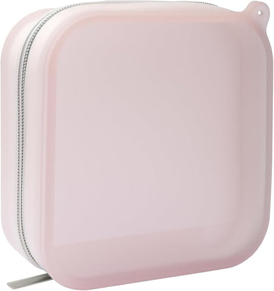 Small Clear Silicone Pouch, Mini Makeup Travel Bag Cute Make up Pouch for Purse Portable Cosmetic Case Clear Toiletry Bag for Women Coin Purse Compact Car Bag for Essentials