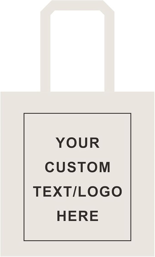 TOPDesign 240-Pack Custom Cotton Tote Bags with Logo, Bulk Personalized Cloth Bags, Suitable for DIY, Advertising, Promotion, Gift, Activity