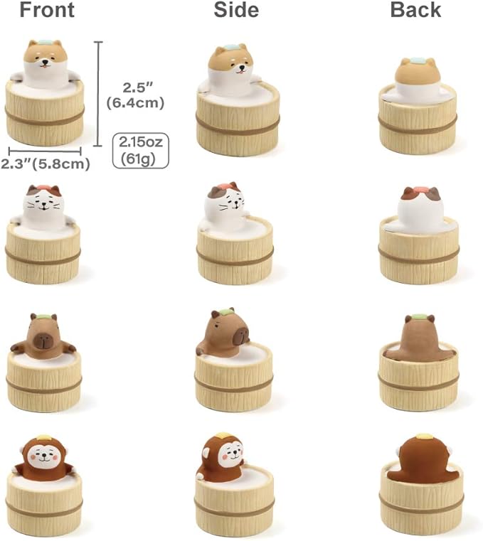 Aroma Ceramic Stone Diffuser [Japan Import] Aromatherapy Essential Oil Diffuser, Non Electric, Passive, Unique, Cute, Animal, Design for Women, Men, and Gifts (Bathing Cat)