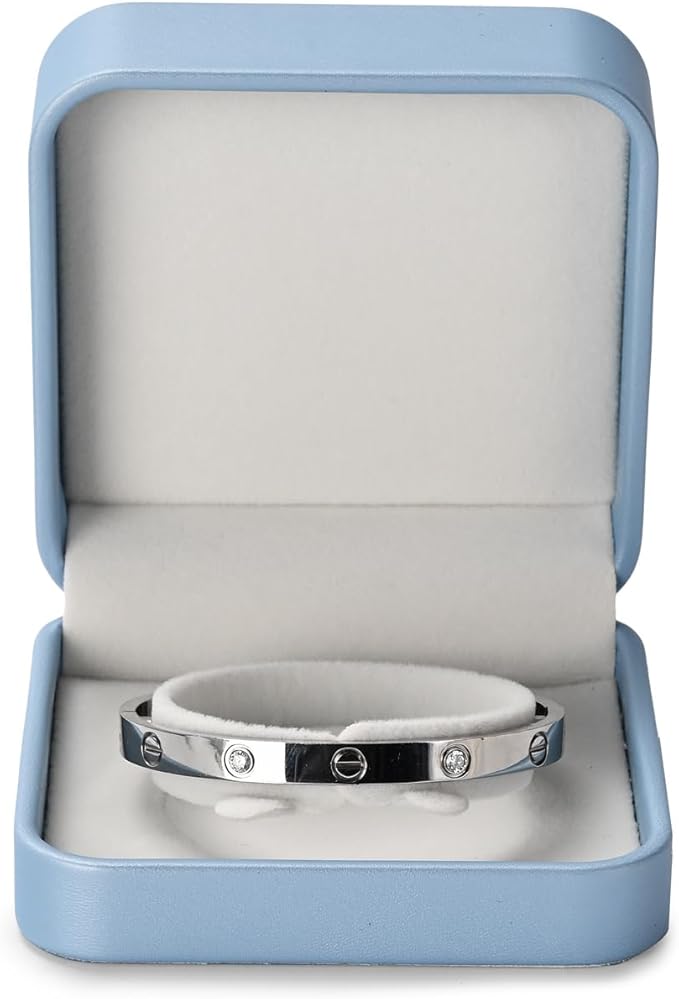 Oirlv Luxury Leather Bracelet Gift Box Bangle Box Jewelry Case Storage Case Organizer Holder(Sky Blue)