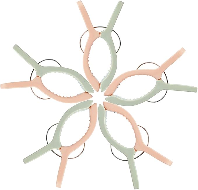 10 Pack Beach Towel Clips for Beach Chairs Jumbo Size Towel Clamps Lounge Pool Chairs on Cruise Chair Plastic Clothes Pegs Hanging Clip Clamps Large Items Cruise Vacation