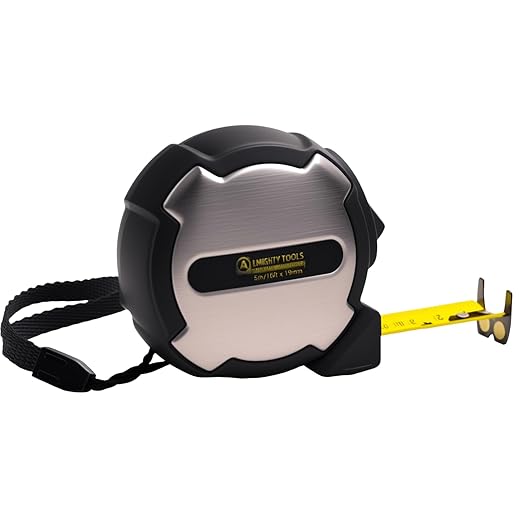 16FT Tape Measure, Small Retractable Measuring Tape, Mini Tape Measure with Metric/Inch, Dual Sided, Magnetic Hooks, Rubber + Stainless Steel Case, for Home, Construction & DIY (16ft)