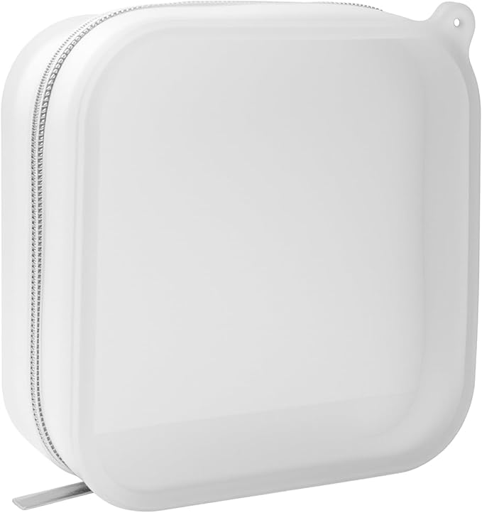 Small Clear Silicone Pouch, Mini Makeup Travel Bag Cute Make up Pouch for Purse Portable Cosmetic Case Clear Toiletry Bag for Women Coin Purse Compact Car Bag for Essentials (White)