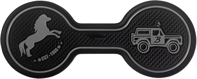 Car Cup Holder Coaster Compatible with Ford Bronco Offroad 2021-2025, Silicone Car Decorative Water Coaser, Bronco Car Accessories (Grey)