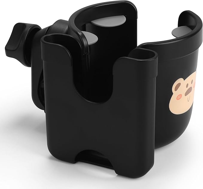 Accmor 2-in-1 Walker Cup Holder with Phone Holder, Wheelchair Cup Holder, Rollator Cup Holder, Cup Phone Holder for Walker, Wheelchair, Rollator, Mobility Scooter