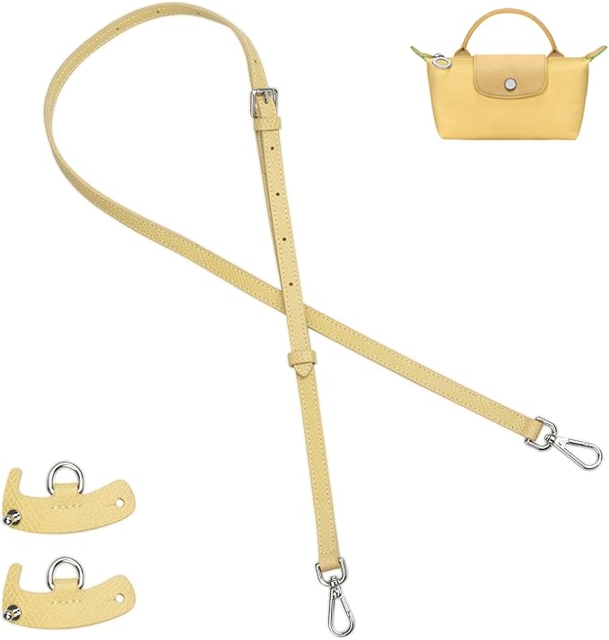 Jiesinlov Leather Bag Shoulder Strap Replacement Crossbody Adjustable Conversion Kit Fit for Mini Pouch