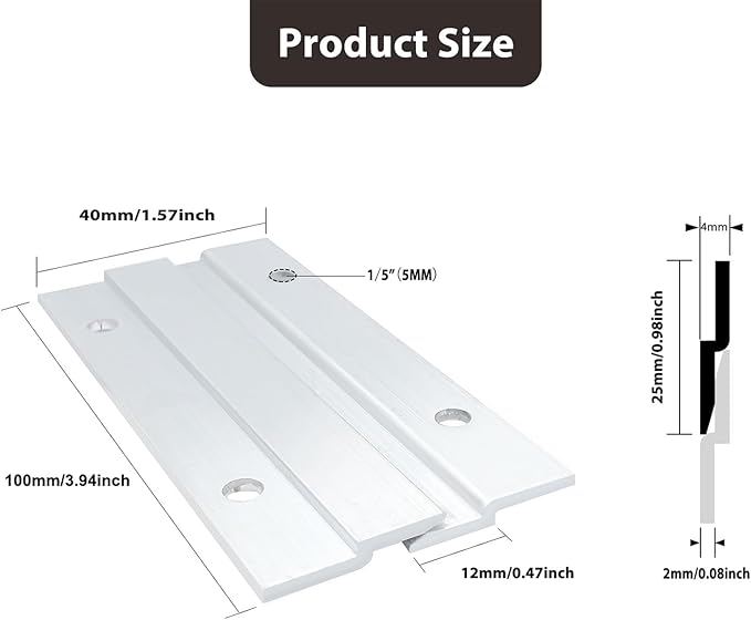 French Cleat Picture Hanger, Aluminum Z Hanger Interlocking Wall Mounting Bracket Hardware Kit Z Clips for Hanging Wall Painting, Mirrors, Panels, Artwork, Cabinet, Whiteboard (4inch-30Pairs)