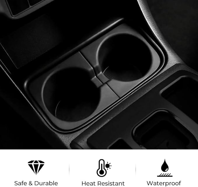 JOYTUTUS Door Cup Holder Insert Compatible with 2005-2017 Tacoma, Durable Car Cup Holder OE Replacement Accessories 66991-04012 66992-04012