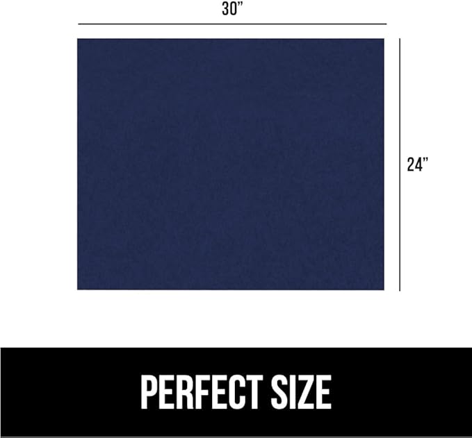 GORILLA GRIP LeakGuard Non-Adhesive Under Sink Mat for Kitchen Cabinet, Waterproof Quick Dry Shelf Liner, Durable Absorbent Felt Mats for Bathroom Sinks, Cabinets, Dresser, Easy to Trim, 24x30 Navy
