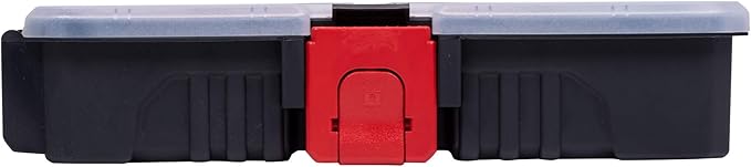 2-Pack Small Parts Organizer Box – Stackable Hardware Storage Organizer Case with 20 Compartments & Dividers – Screw, Nut, Bolt, Drill Bit Organizer for Garage, Workshop, Crafts