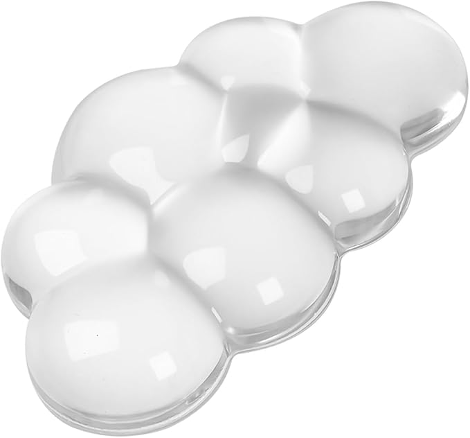 Gel Cloud Mouse Wrist Rest, Cute Wrist Support and Arm Support for Mouse Rest Typing Pain Relief, Suitable for Office/Computer/Laptop/Gaming (Transparent White)