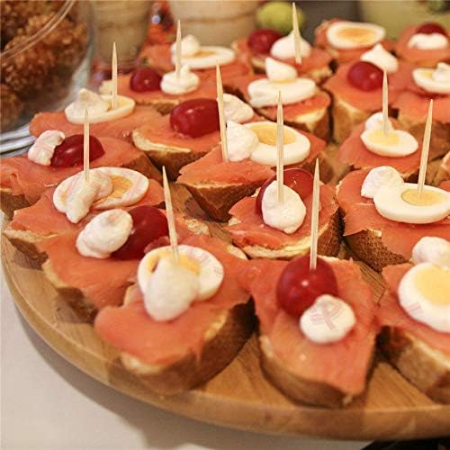 Gmark GM1021 Round Hotel Toothpicks, 2.5 Inch Natural Wooden, 3 Boxes Pack, 2400 Count Total