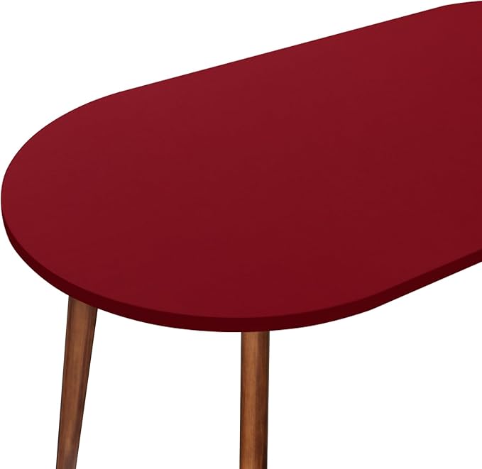 NEWISHER Fitted Oval Tablecloth 48 x 68 Inch Elastic Table Cloth, Stretch Spandex Table Cover Burgundy Washable Polyester Top Cap Cover for Dining Picnic Camping Indoor and Outdoor