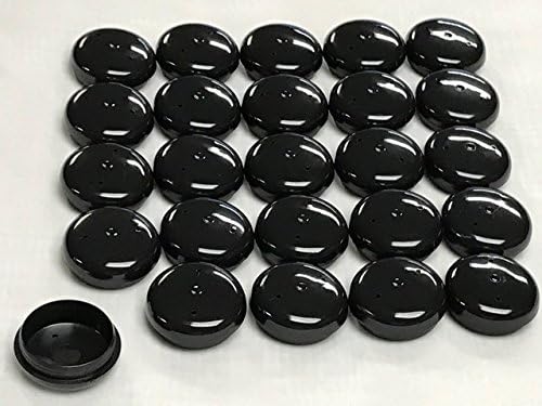 Jejavu 1-1/2" Deluxe Wrought Iron Chair Glides, Protect Your Outdoor Furniture, Chair Leg Floor Protectors, Floor Protector, Pack of 25, Black