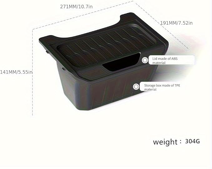 LHYUSHUN Upgrade Tesla Model Y Silicone Trash Can，Rear Center Console Organizer & Backseat Storage Box,Car Garbage Can Bin for 2020-2025 Tesla Model Y Accessories