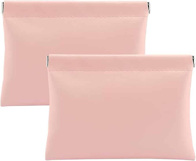 2 PCS Small Makeup Bag for Purse, Coin Purse for Women Lipstick Cosmetic Accessories Organizer, Mini Portable Cosmetic Bags, Small Travel Kit Storage Pouch (2 Medium), LQB-CD