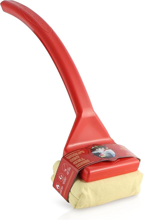 Grill Rescue BBQ Replaceable Scraper Cleaning Head, Bristle Free - Durable and Unique Scraper Tools for Cast Iron or Stainless-Steel Grates, Barbecue Cleaner