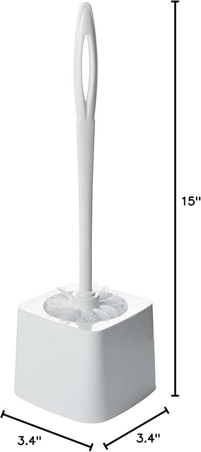 Rubbermaid Commercial Products 15" Toilet Brush, White, Toilet Bowl Brush for Bathroom, Professional/Janitorial Scrub, (Pack of 2)