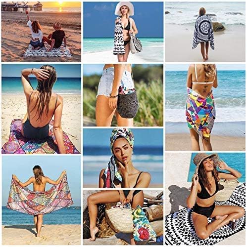 Genovega 2 Packs Lightweight Beach Towel, 60 x 30 in Clearance Pool Swim Bath Yoga Travel Soft Towels Blanket Bulk for Adult Women Men Camping Cruise Lounge Chair Cover Gift Palm Flamingo