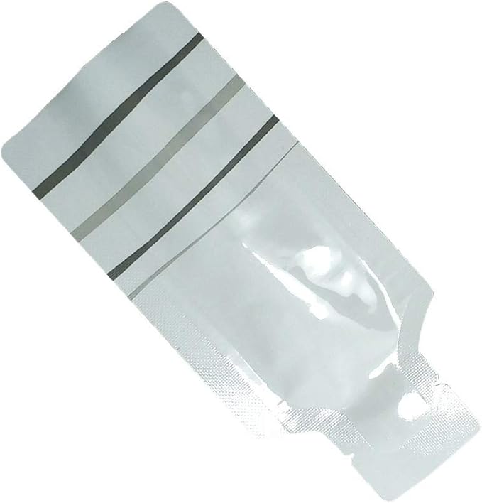 PABCK 100 Pcs Disposable Open Up Mylar Storage Bags Cosmetic Shampoo Liquid Containers Sample Pouch Heat Seal Foil Bag Travel Use Packets for Toiletries Skincare Lotion (White, 2.95x5.12 inch)