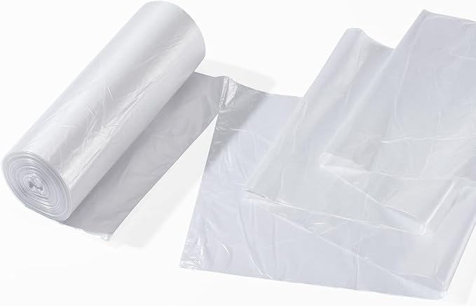 TYPLASTICS 33 Gallon Clear Trash Can Liners - 33" x 40" - High Density Garbage Bags - Case of 500 - Multipurpose for Office, Outdoor, Recycling, Industrial and Commercial