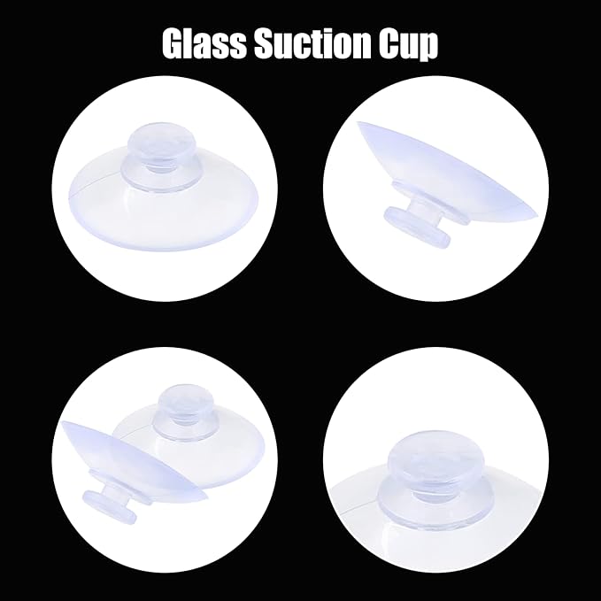 10 Pack Glass Table Suction Cups - 20mm Rubber Suckers, Anti-Collision, Desk Suction Pads