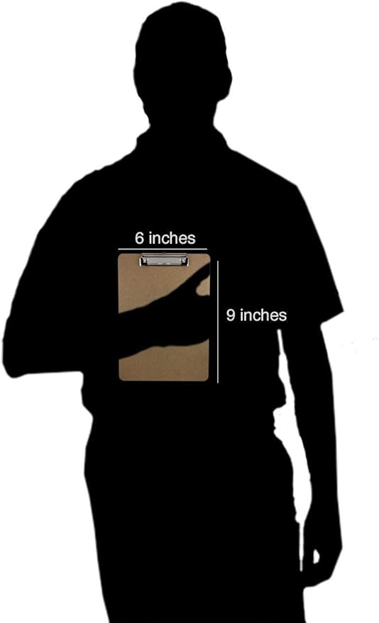 Trade Quest Memo Size 6'' x 9'' Clipboard Low Profile Clip Hardboard (Pack of 1)