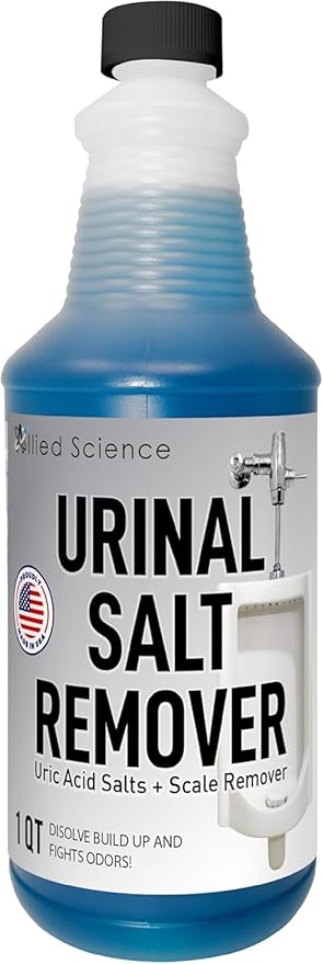 Allied Science Urinal Salt, Calcium and Mineral Scale Remover - Eliminates Urine Odor, Destroys Uric Acid Salt, Deposit Buildup