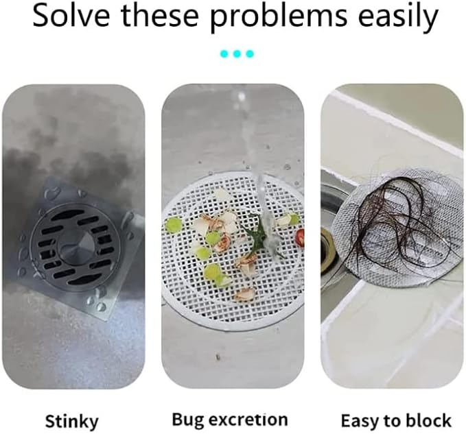 Silicone Tub Stopper Floor Drain Cover, 2 Pieces Sewer Anti-Odor Mat Deodorizing Drain Plugs for Kitchen, Bathroom, and Laundry (5x5 inch) Grey