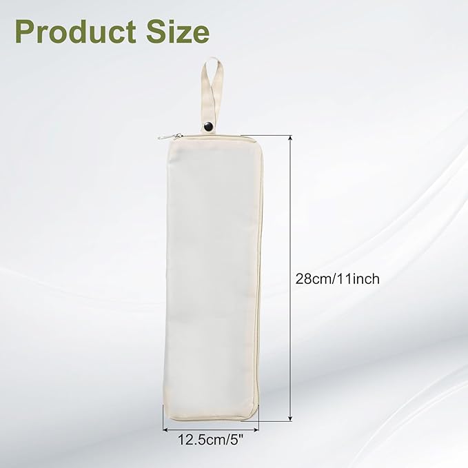 uxcell Wet Umbrellas Bag, 11 x 5 Inch Waterproof Oxford Cloth Reversible Umbrella Sleeve Cover Portable Waterproof Case for Wet Travel Folding Umbrellas Travel Home Outdoor, Beige