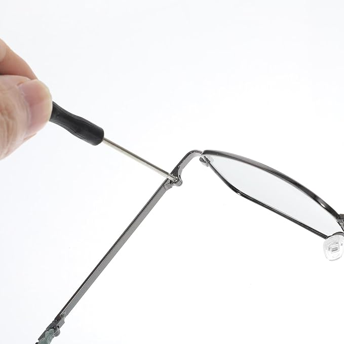 1 Pair Universal Glasses Repair Kit with Screws & Screwdriver Arm Replacement Eyeglass Screws Repair Kit Eye Fixing Screwdriver Eyeglasses Screw Legs Replacement Parts(Blue)