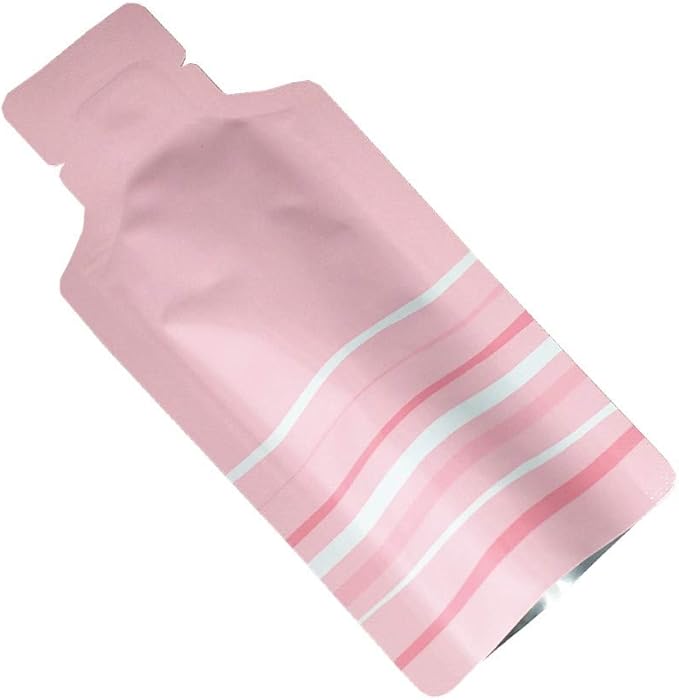 PABCK 100 Pcs Disposable Open Up Mylar Storage Bags Cosmetic Shampoo Liquid Containers Sample Pouch Heat Seal Foil Bag Travel Use Packets for Toiletries Skincare Lotion (Pink, 1.97x4.33 inch)