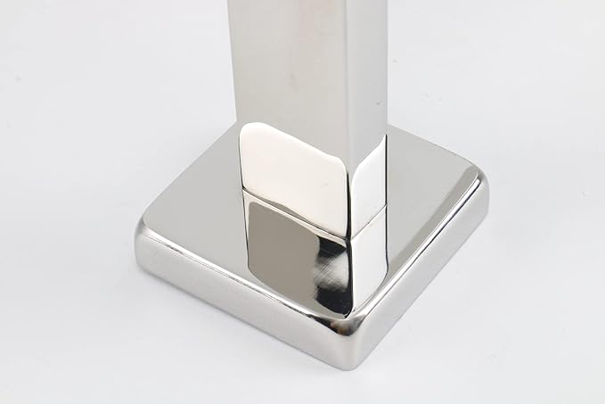 TocTen Bath Towel Rack - Square Base Thicken SUS304 Stainless Steel Towel Bar for Bathroom, Bathroom Accessories Towel Rod Heavy Duty Wall Mounted Towel Holder. (Chrome, 33)