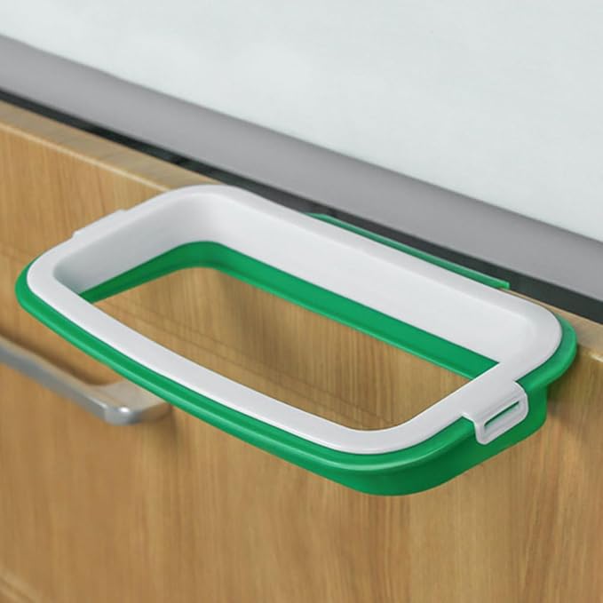 Unomor Kitchen Garbage Bag Holder over Cabinet Door Hanging Trash Bag Rack Space Saving Organizer for Pantry Laundry Utility Bathroom