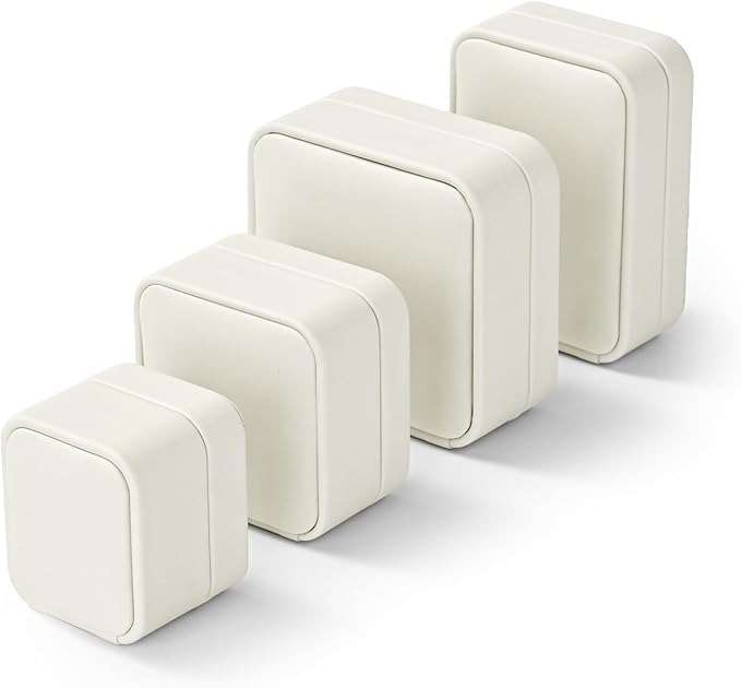 Oirlv Luxury Leather Bracelet Gift Box Jewelry Box Storage Case Organizer Holder for Bracelet Bangle (Creamy-white)