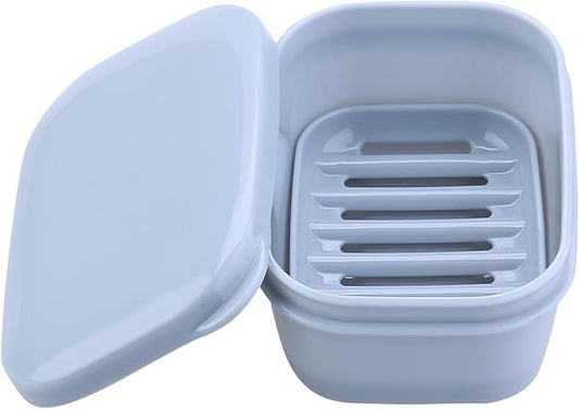 1 Pack Soap Travel Container Portable Soap Case Leakproof Soap Box Soap Saver Dish with Cover Plastic Soap Bar Holder for Camping Outdoor Bathroom Shower Gym Hiking Traveling (Gray)