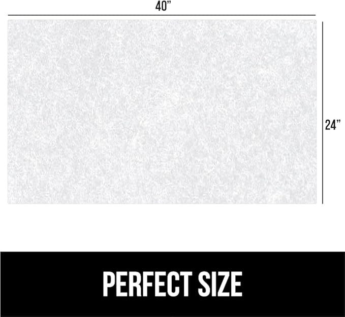 GORILLA GRIP LeakGuard Non-Adhesive Under Sink Mat for Kitchen Cabinet, 24x40, Waterproof Quick Dry Shelf Liner, Durable Absorbent Felt Mats for Bathroom Sinks, Cabinets, Dresser, Easy to Trim, White