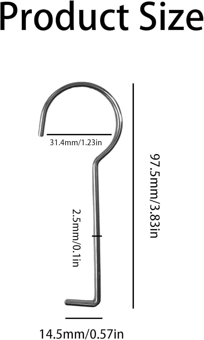 6-Pack Stainless Steel Drain Key for Linear Shower & Floor – Heavy Duty Removal Tool with Lifting Hooks, 2.5mm (0.1in) Thick, Resistant to Bending for Easy Cleaning