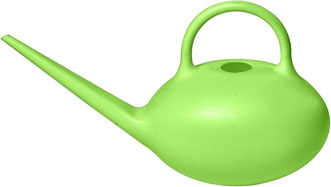 ZXJ Small Plastic Watering Can - 1/4 Gallon - for Home Plant Garden - Green