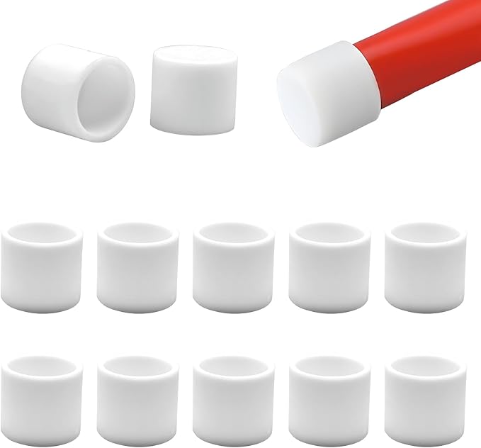 EASYEAH 1-1/16" (26.7mm) Silicone Chair Leg Floor Protectors, Rubber Chair Leg Caps, Non-Slip Furniture Pads Round Chair Feet Covers End Caps for Hardwood Floors, Patio & Table Foots, White (10PCS)