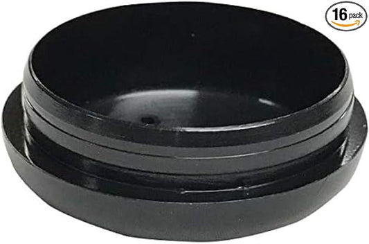 1-1/2" Deluxe Wrought Iron Chair Glides – Round Plastic Furniture Feet Caps, Floor Protectors for Patio Chairs, 16 Pack, Black