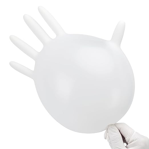 SwiftGrip Disposable Nitrile Exam Gloves, 3-mil, Medium, Box of 50, White Nitrile Gloves Disposable Latex Free for Medical, Cleaning, Cooking & Esthetician, Food-Safe, Powder-Free, Non-Sterile
