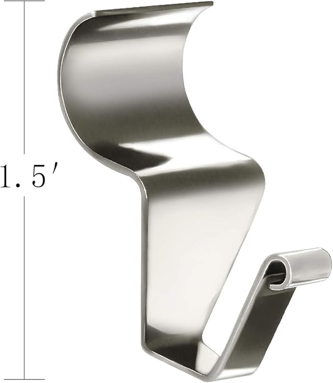 Aminigram 18 Pack Vinyl Siding Hooks Hanger, Siding Hooks for Hanging Outdoor, No Hole Siding Clips to Hang Things, Heavy Duty Stainless Steel Decor Hooks for Siding