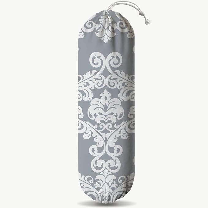 Damask Plastic Bag Holder, Reusable Garbage Bags Holders, Car Trash Bags, Wall Mount Kitchen Essentialsfor Home Kitchen, Housewarming Gift for Women Mom Grandma, Kitchen Pattern Garbage Bag 54